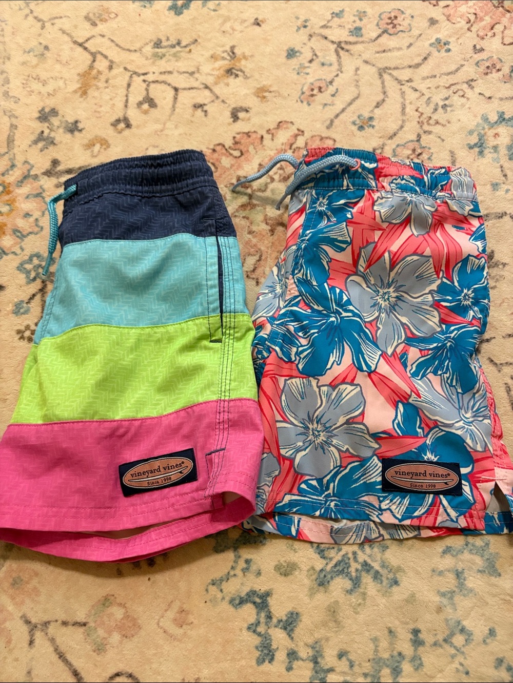 Vineyard Vines Kids Swim Trunks - boys size 5. 2 pair. Lake New!!!